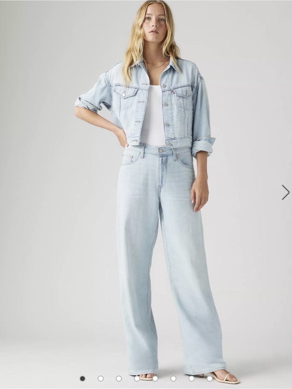 Levi's Light Blue Wide Leg Jeans
